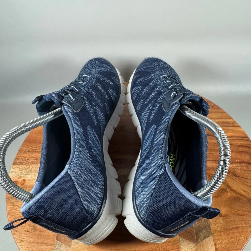 Skechers Flex Appeal 2.0 Navy Knit Memory Foam Sneakers 22843 Womens 8.5